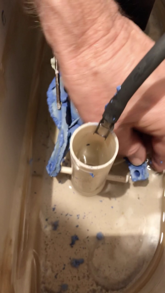 toilet flapper removal