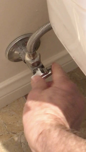 water supply shut off valve for toilet
