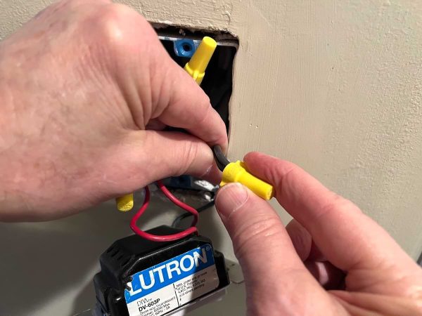 Connect wires with wire nuts